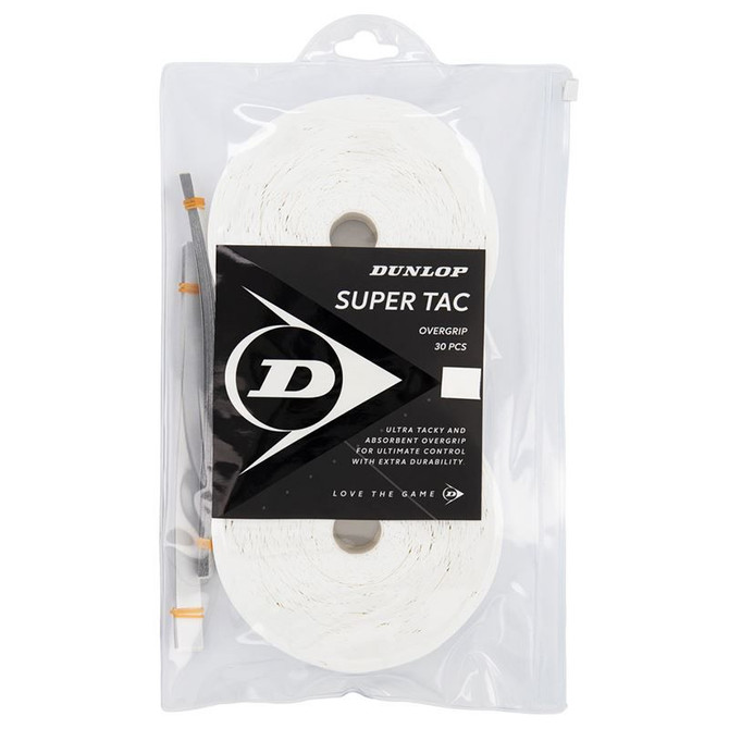 Dunlop Super Tac Overgrip 30 Pack - White