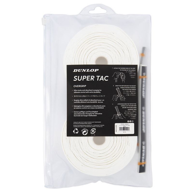 Dunlop Super Tac Overgrip 30 Pack - White - 2