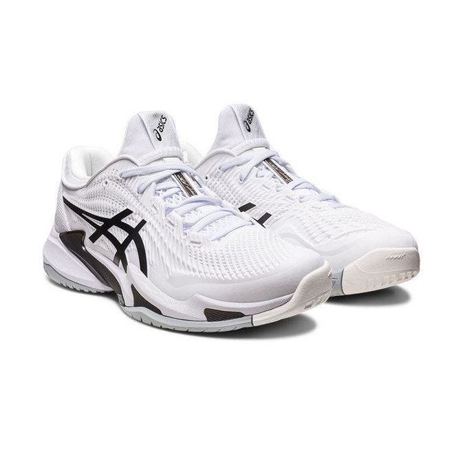 Asics Court FF 3 Mens Tennis Shoe - White/Black - 4