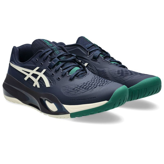 Asics Gel Resolution X Mens Tennis Shoe - Midnight/Cream - 4