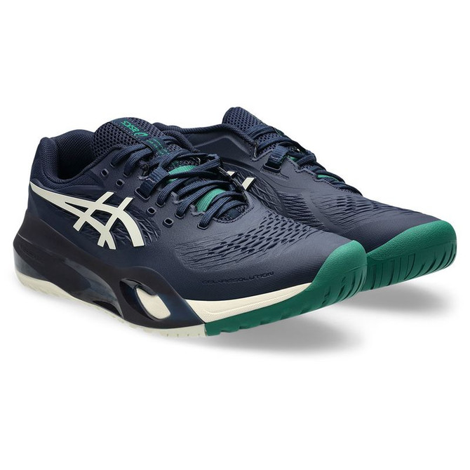Asics Gel Resolution X Mens Wide (2E) Tennis Shoe - Midnight/Cream - 4