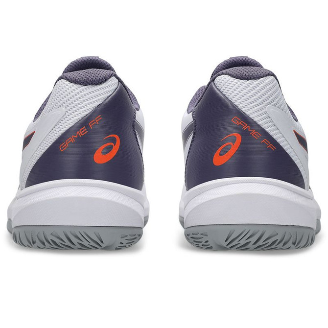 Asics Gel Game FF Mens Tennis Shoe - White/Greyish Purple - 6