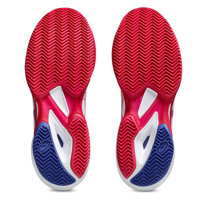 Asics Solution Speed FF 3 Womens Clay Tennis Shoe - White/Bright Rose - 2