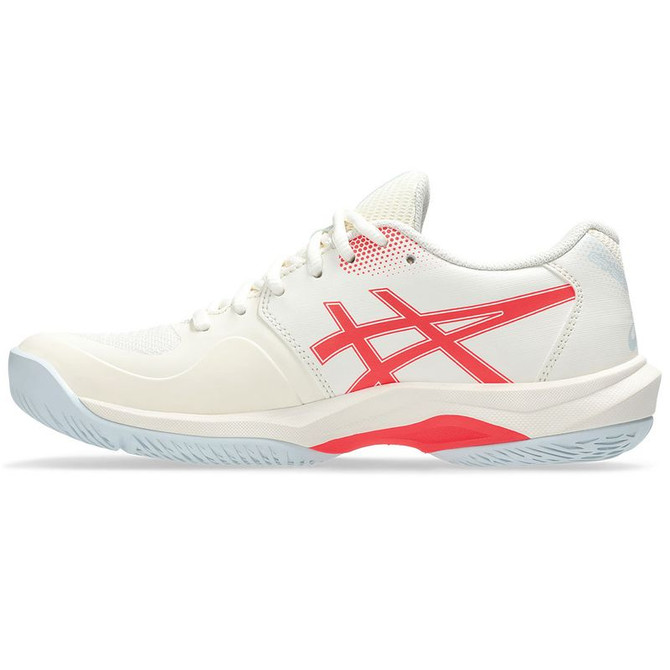 Asics Gel Game FF Womens Pickleball Shoe - Cream/Flash Red - 4