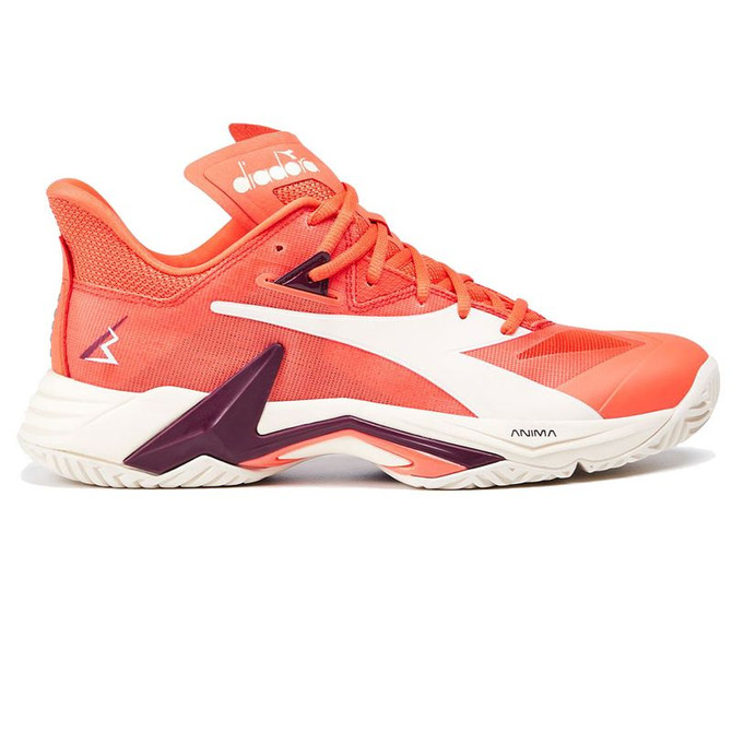 Diadora B Icon 3 AG Mens Tennis Shoe - Nasturtium/Whisper White