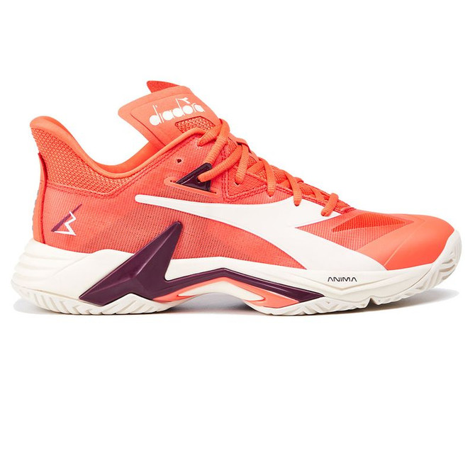 Diadora B Icon 3 AG Mens Tennis Shoe - Nasturtium/Whisper White - 2