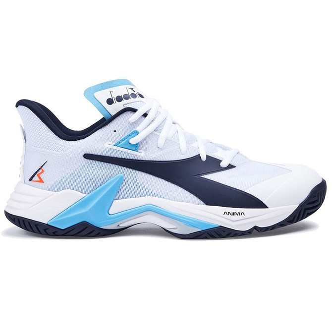 Diadora B Icon 3 AG Mens Tennis Shoe - White/Blue Corsair