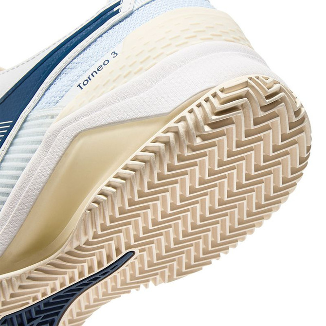 Diadora Blushield Torneo 3 AG Mens Clay Tennis Shoe - White/Ensign Blue/Whisper White - 4