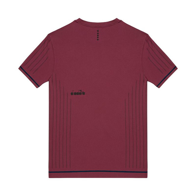 Diadora Icon Stratouno Short Sleeve Shirt - Maroon Banner - 2