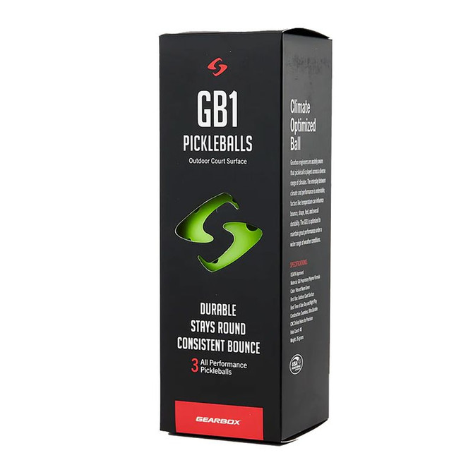 Gearbox GB1 Neon Green 3 Pack Pickleballs