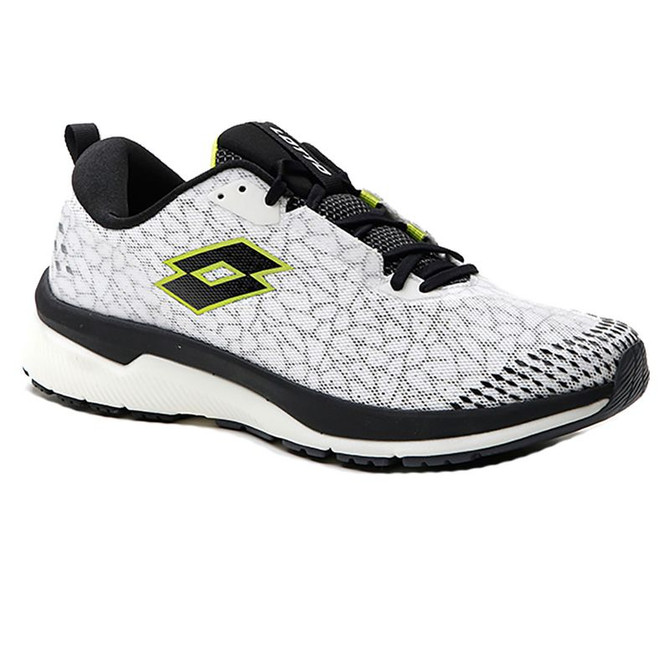 Lotto Volata Hyperpulse 100 Mens Running Shoe - All White/Acacia Green