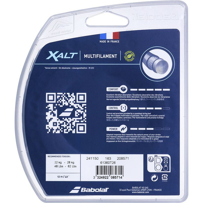 Babolat XALT 17G White Tennis String - 2