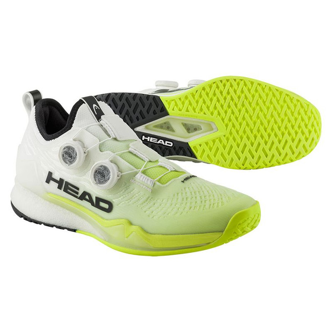 Head Endure Pro BOA Mens Tennis Shoe - White/Yellow - 4