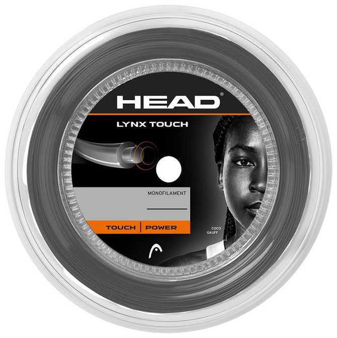 Head Lynx Touch 17G Transparent Black Tennis String REEL