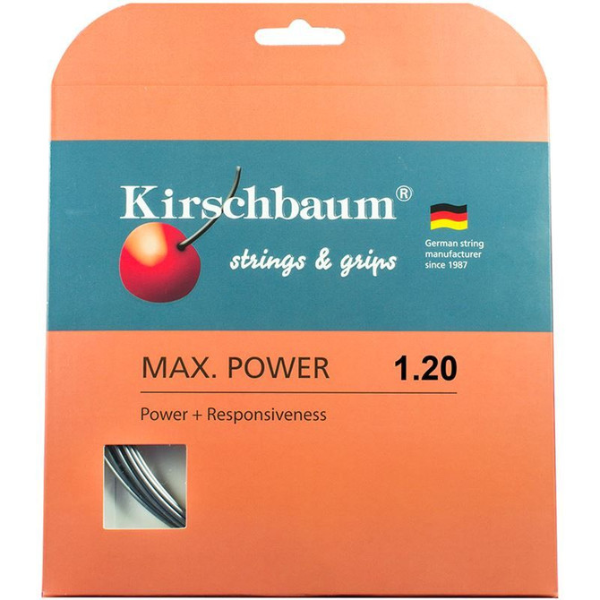 Kirschbaum Max Power 18G (1.20mm) Silver Tennis String - 2