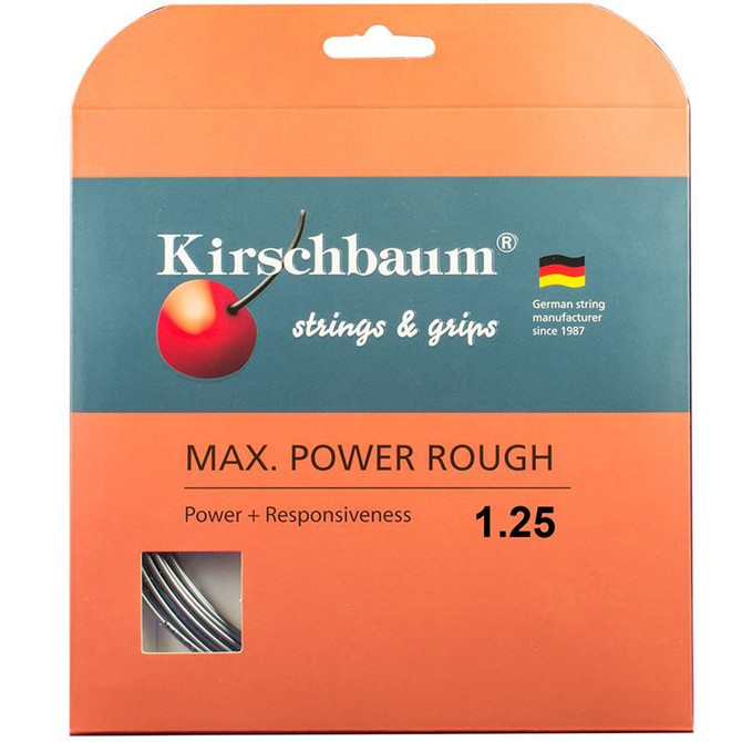 Kirschbaum Max Power Rough 17G (1.25mm) Silver Tennis String