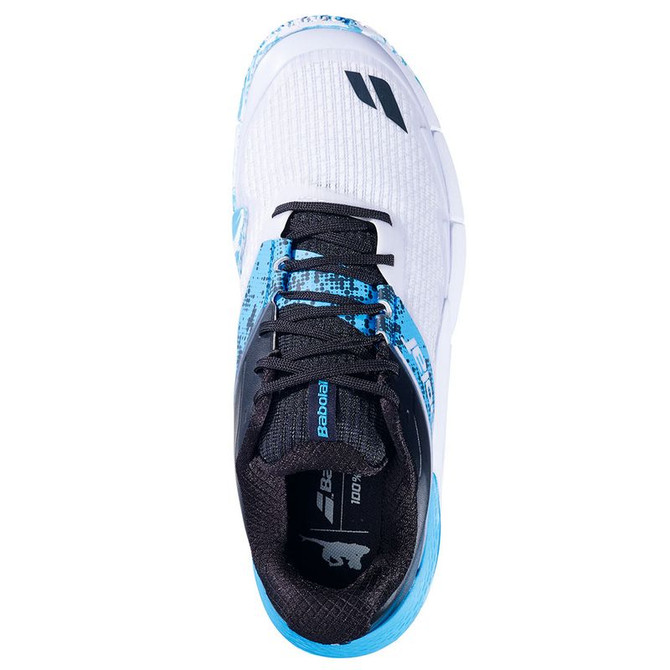 Babolat Movea Mens Padel Shoe - White/Cyan Blue - 4