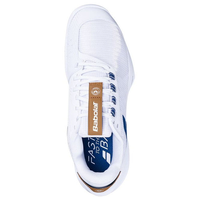 Babolat Jet Tere 2 All Court Wimbledon Mens Tennis Shoe - White/Blue Navy - 5