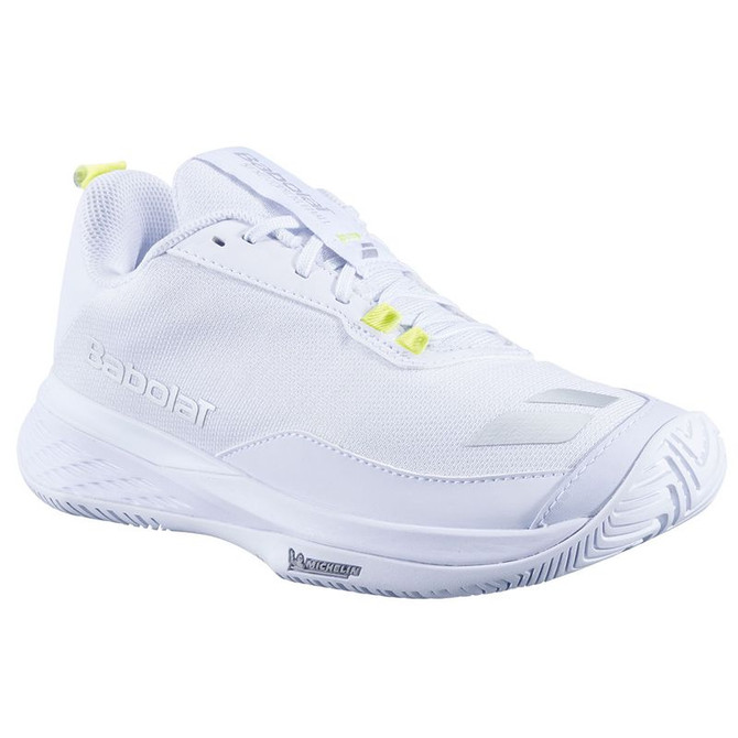 Babolat SFX Evo Womens Pickleball Shoes - White/Silver - 4