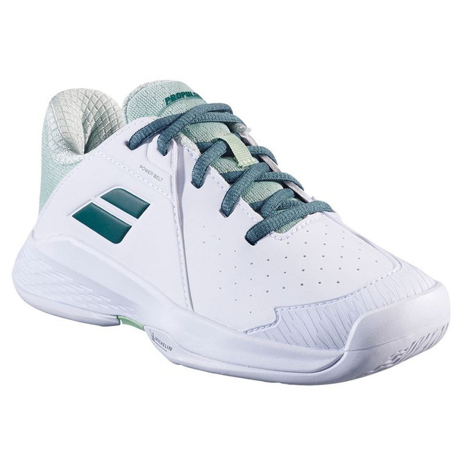 Babolat Propulse All Court Wimbledon Junior Tennis Shoe - White/Dark Green - 4