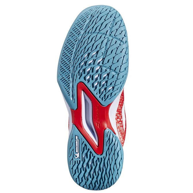 Babolat Jet Mach III All Court Junior Tennis Shoe - Fiesta Red/White - 2