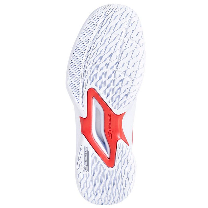 Babolat Propulse 3 All Court Junior Tennis Shoe - White/Coral - 2