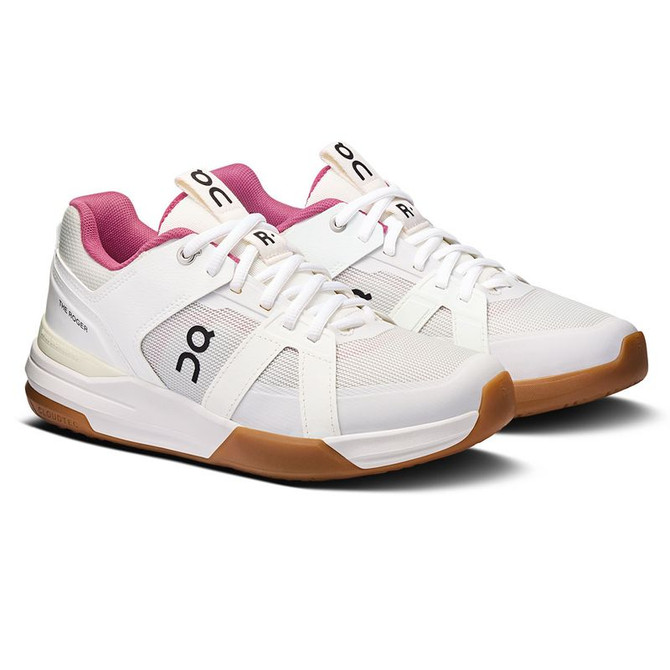 On The Roger Clubhouse Pro 1 Womens Tennis Shoe - Ivory/Grenadine - 5