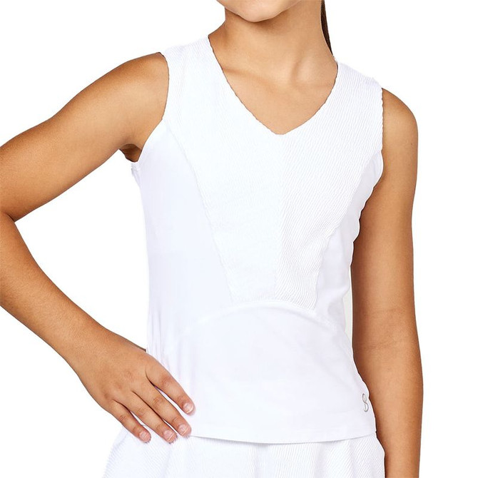 Sofibella Equilibrium Girls Tank Top - White