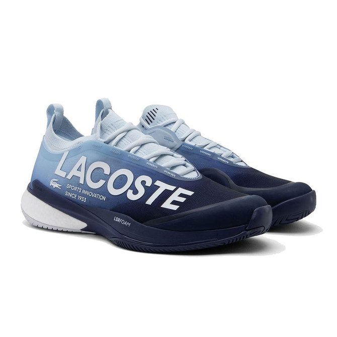 Lacoste AG-LT25 Lite Womens Tennis Shoe - Light Blue/Dark Blue - 4