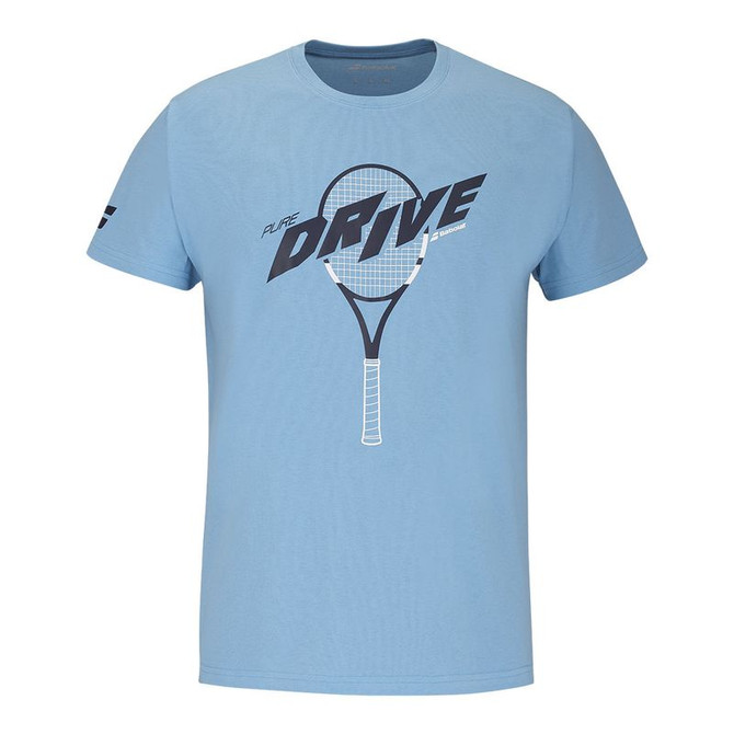 Babolat Boys Drive Cotton Tee - Drive Heritage Blue
