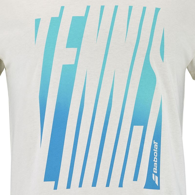 Babolat Exercise Message Tee Shirt - Cannoli Cream - 3