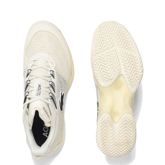 Lacoste AG-LT Ultra Womens Tennis Shoe - Off White/Khaki - 2