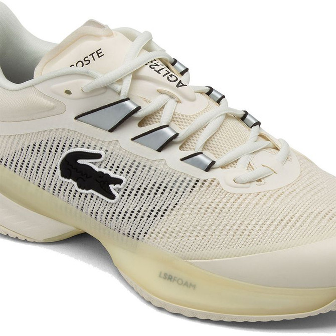 Lacoste AG-LT Ultra Womens Tennis Shoe - Off White/Khaki - 6