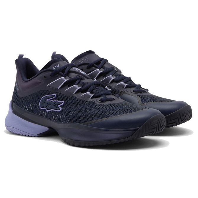 Lacoste AG-LT Ultra Womens Tennis Shoe - Navy/Lt Purple - 3