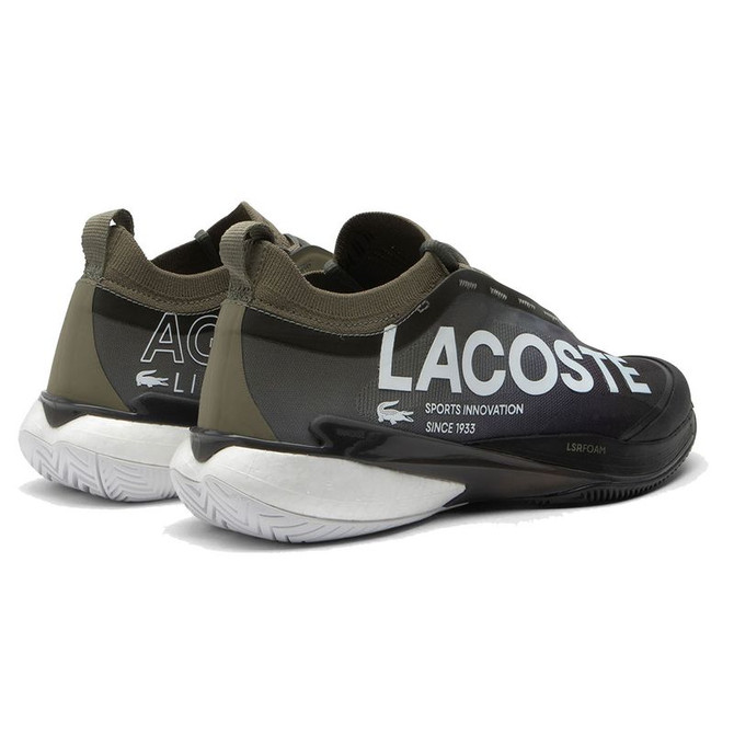 Lacoste AG-LT25 Lite Mens Tennis Shoe - Khaki/Black - 4