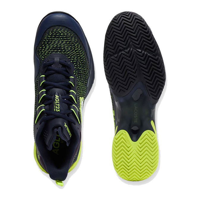 Lacoste AG-LT23 Ultra x Daniil Medvedev Mens Tennis Shoe - Navy/Yellow - 2