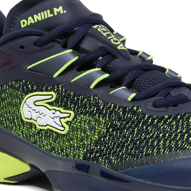 Lacoste AG-LT23 Ultra x Daniil Medvedev Mens Tennis Shoe - Navy/Yellow - 5