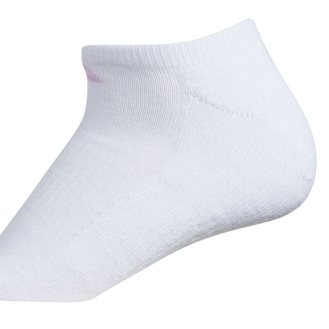 adidas Women's Athletic Cushioned 6 Pack No Show Sock - White/Clear Sky Blue/Bliss Lilac Purple - 3