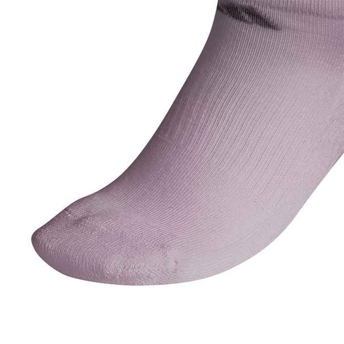 adidas Athletic Cushioned Women's 6 Pack No Show Sock - Preloved Fig Puple/Clear Onix Grey/White - 4