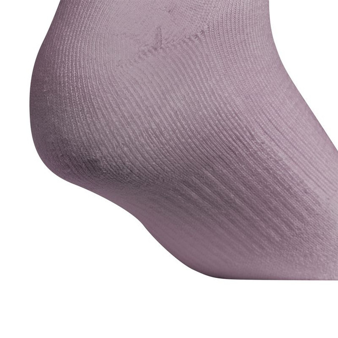 adidas Athletic Cushioned Women's 6 Pack No Show Sock - Preloved Fig Puple/Clear Onix Grey/White - 5