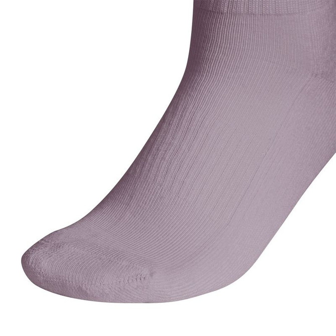 adidas Athletic Cushioned Women's 6-Pack Quarter Sock - Preloved Fig Purple/Clear Onix Grey/White - 4