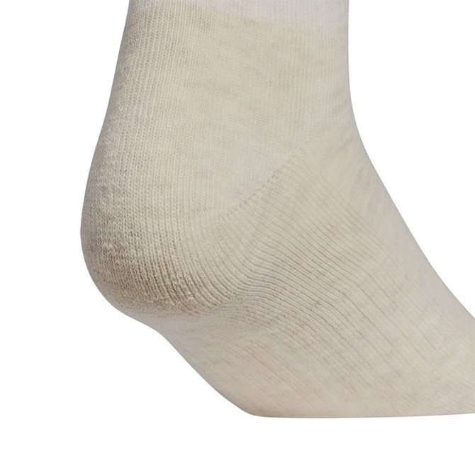 adidas Athletic Cushioned Women's 6-Pack Quarter Sock - Alumina Beige/White/Wonder Beige - 5