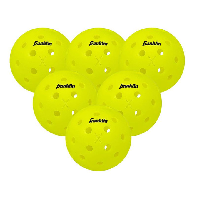 Franklin X-40 Outdoor Pickleballs (6pk) - Optic Yellow