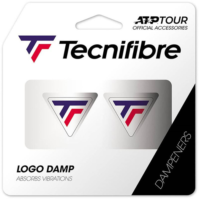 Tecnifibre Logo Damp 2 Pack - White/Blue/Red