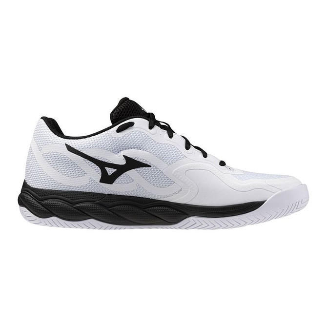 Mizuno Wave Enforce Court Mens Tennis Shoe - White/Black - 2