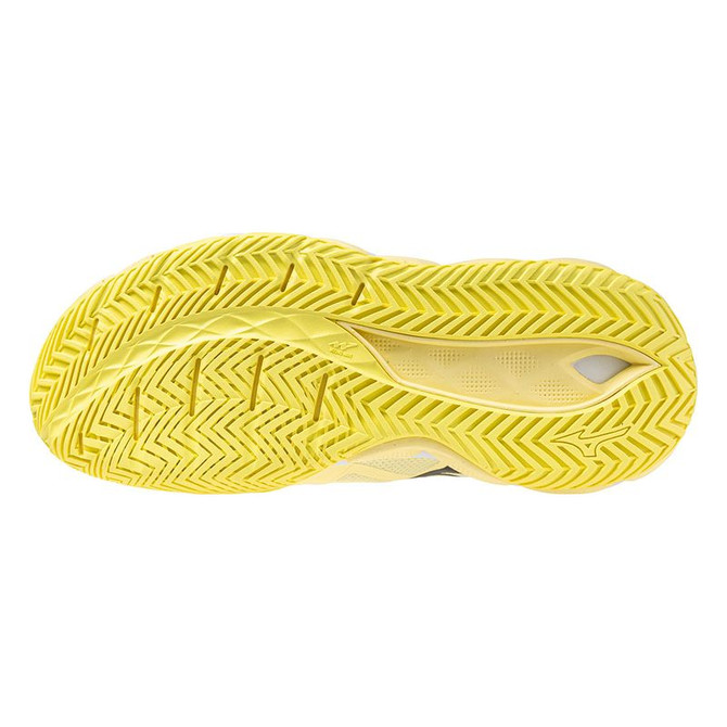Mizuno Wave Enforce Tour 2 Womens Tennis Shoe - Pale Yellow/Black Sand - 2