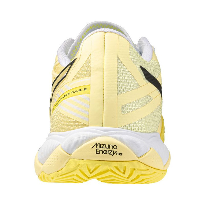 Mizuno Wave Enforce Tour 2 Womens Tennis Shoe - Pale Yellow/Black Sand - 5