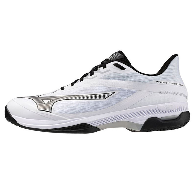 Mizuno Wave Exceed Court Mens Tennis Shoe - White/Black - 6