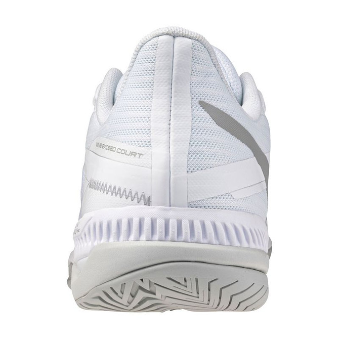 Mizuno Wave Exceed Court Womens Tennis Shoe - White/Ultimate Grey - 5