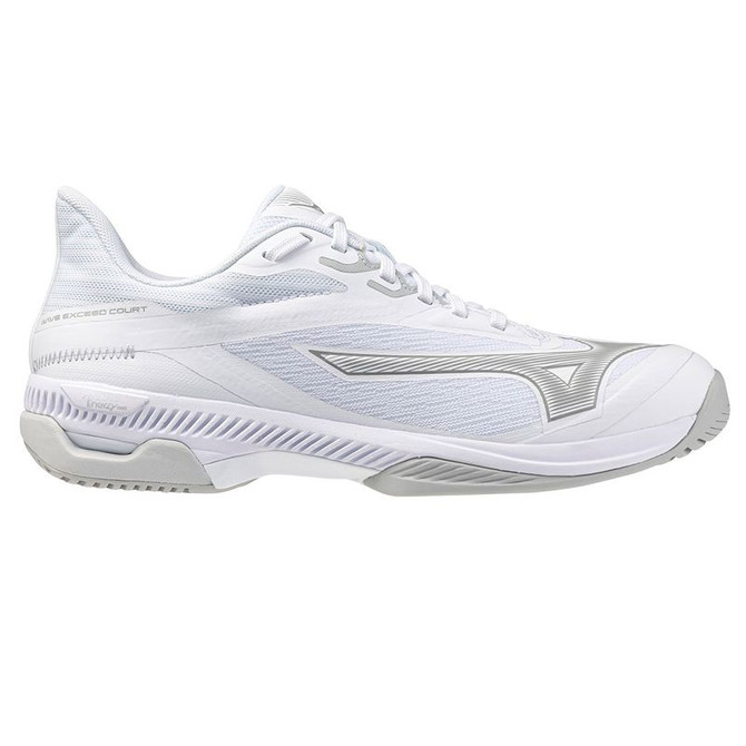 Mizuno Wave Exceed Court Womens Tennis Shoe - White/Ultimate Grey